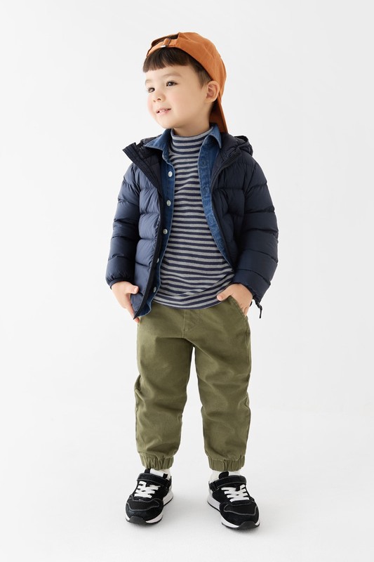 棉質彈性束口褲-童