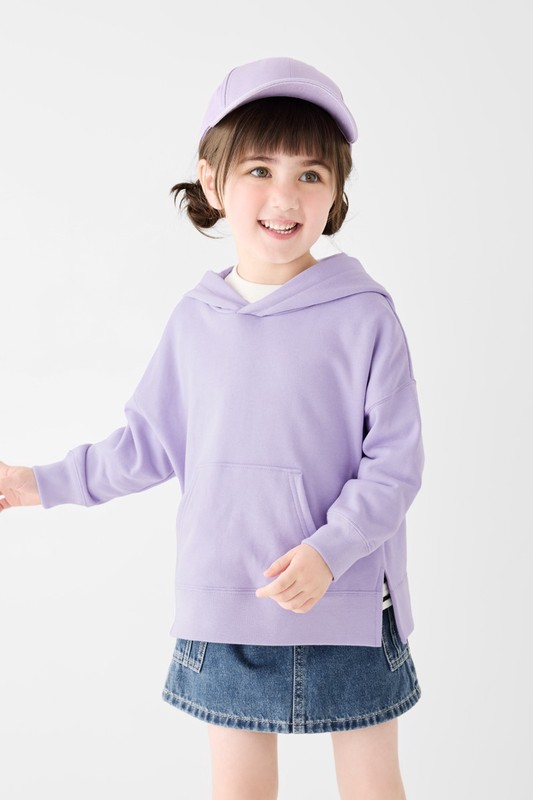 毛圈寬版連帽衫-童