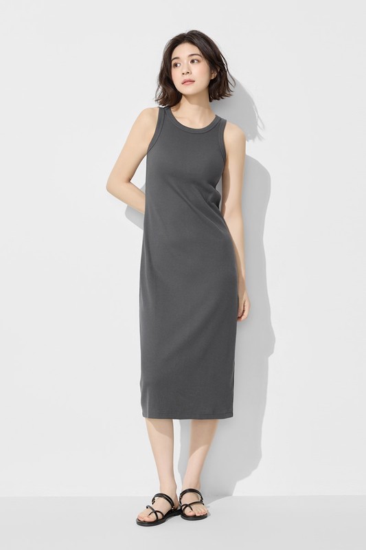 羅紋背心連身裙-女