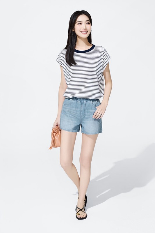純棉牛仔輕便短褲-女