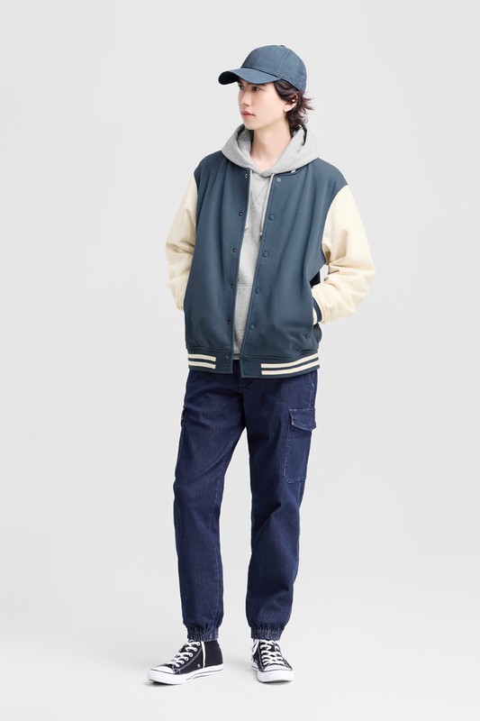 工裝牛仔束口褲-男