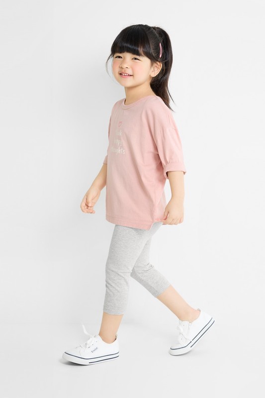 彈力七分內搭褲-童