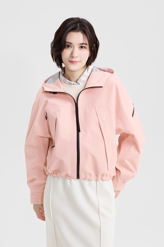 防水機能撞色寬版外套-女
