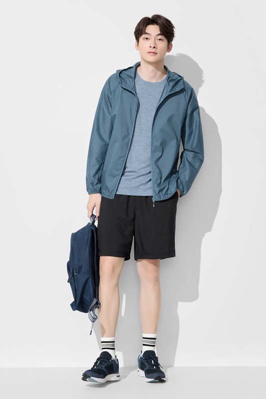 吸排雙層短褲-男