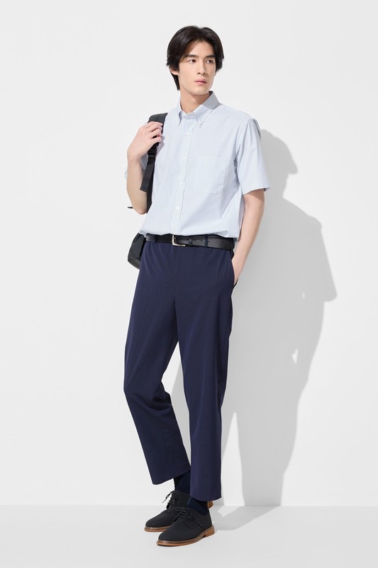 彈性西裝九分褲-男