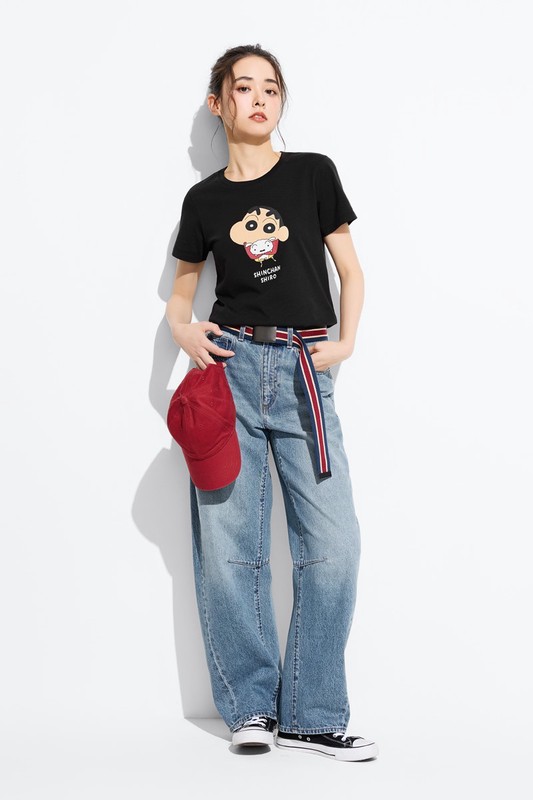 蠟筆小新印花T恤-03-女