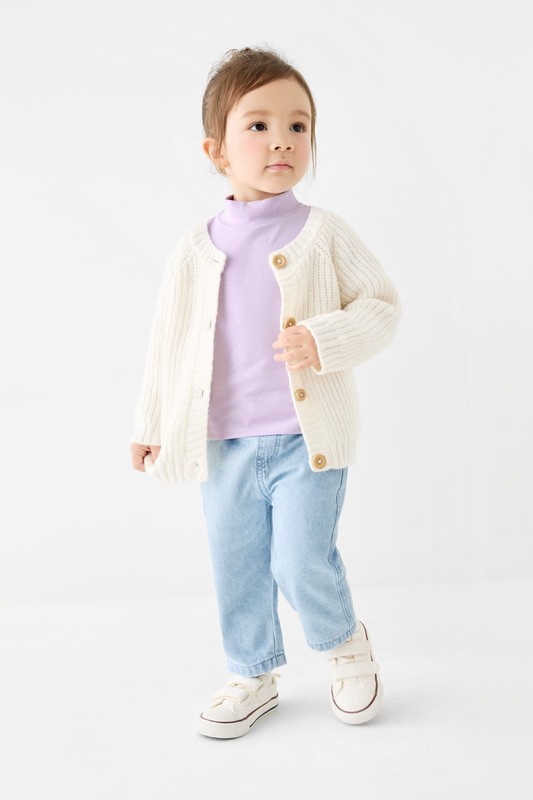 磨毛羅紋立領長袖T恤-Baby