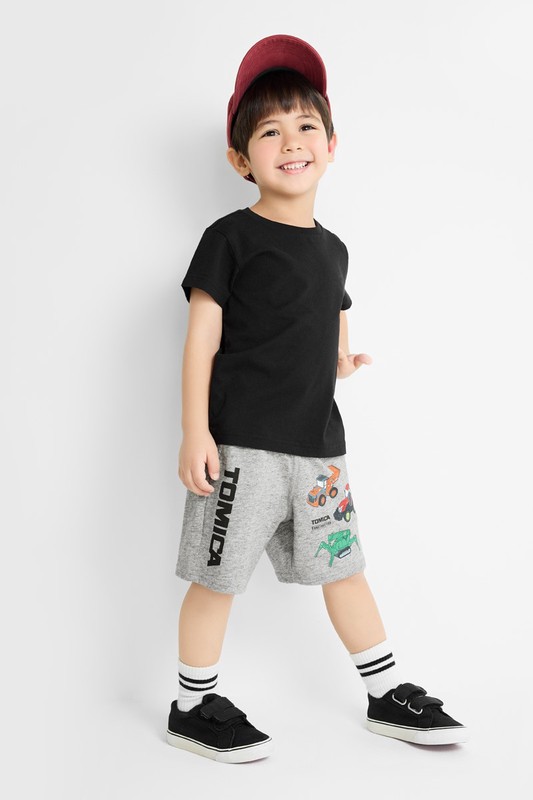 TOMICA竹節棉印花口袋短褲-童