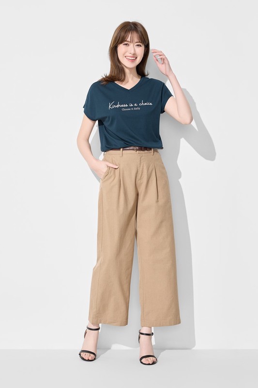 棉麻寬褲-女
