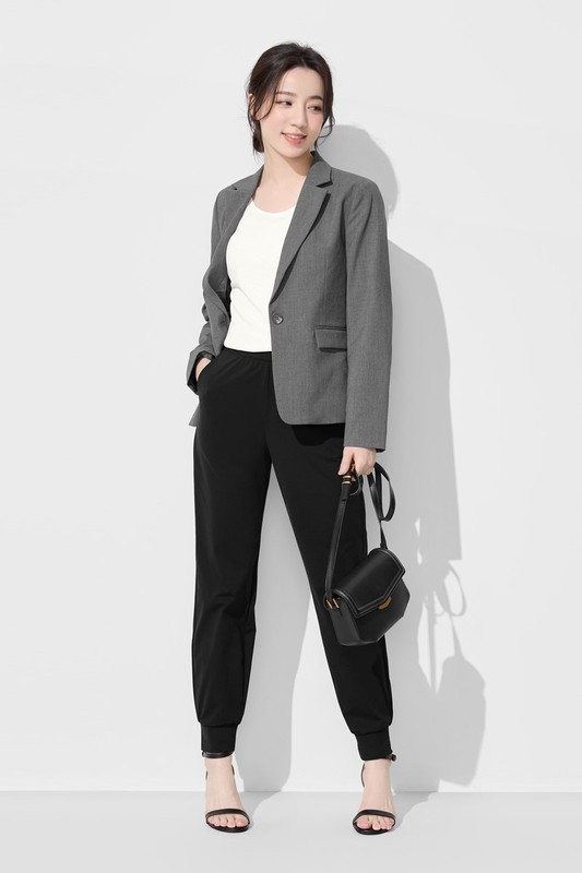 彈性運動束口褲-女