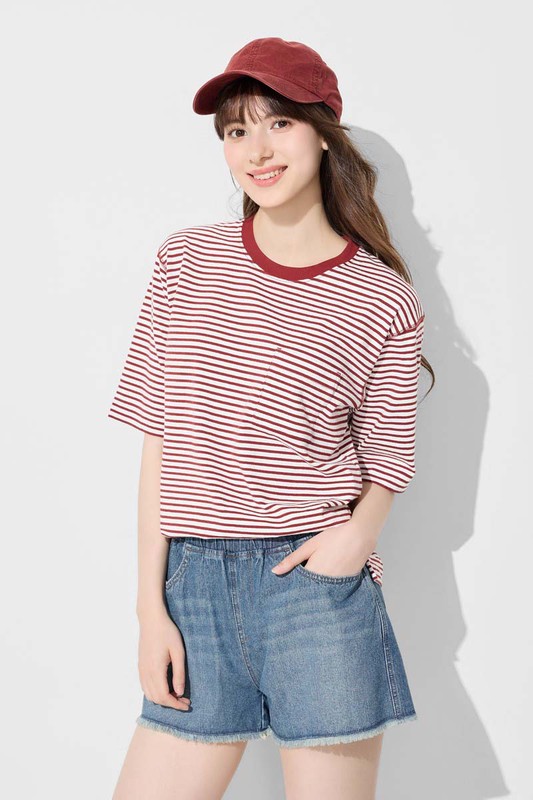 純棉牛仔輕便短褲-女