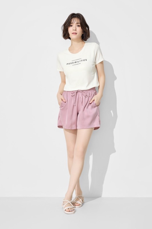 緞面短褲-女