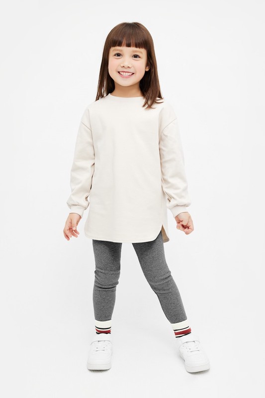 羅紋九分內搭褲-童