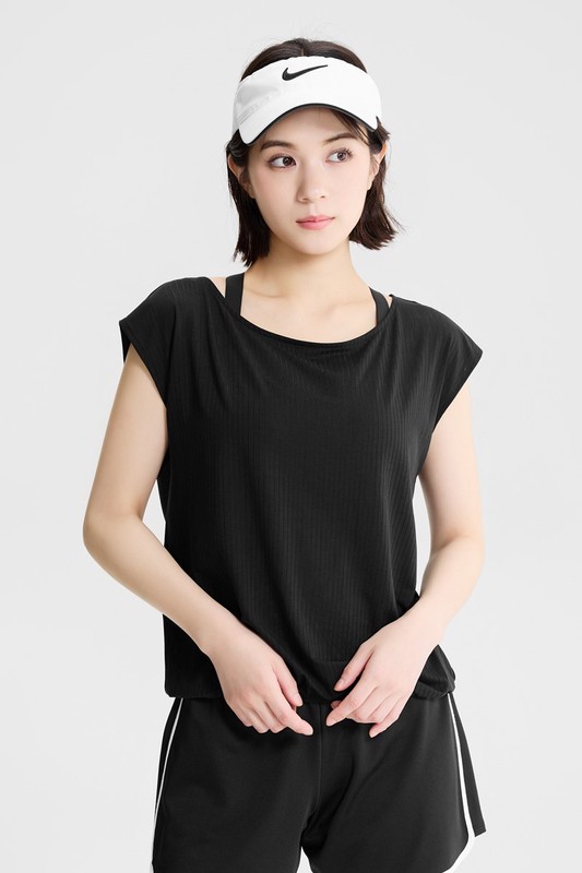 輕柔運動連袖上衣-女