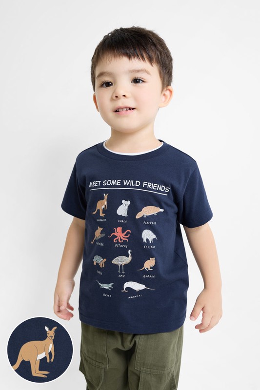 動物印花T恤-02-童