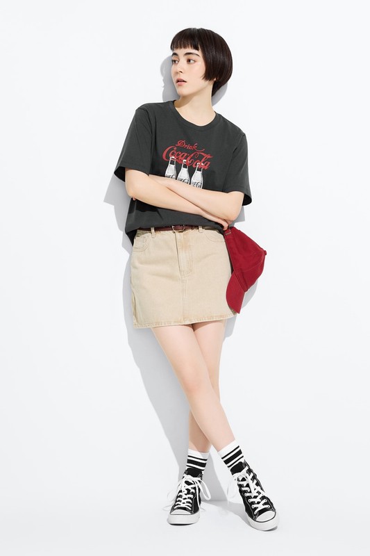 可口可樂寬版印花T恤-16-女