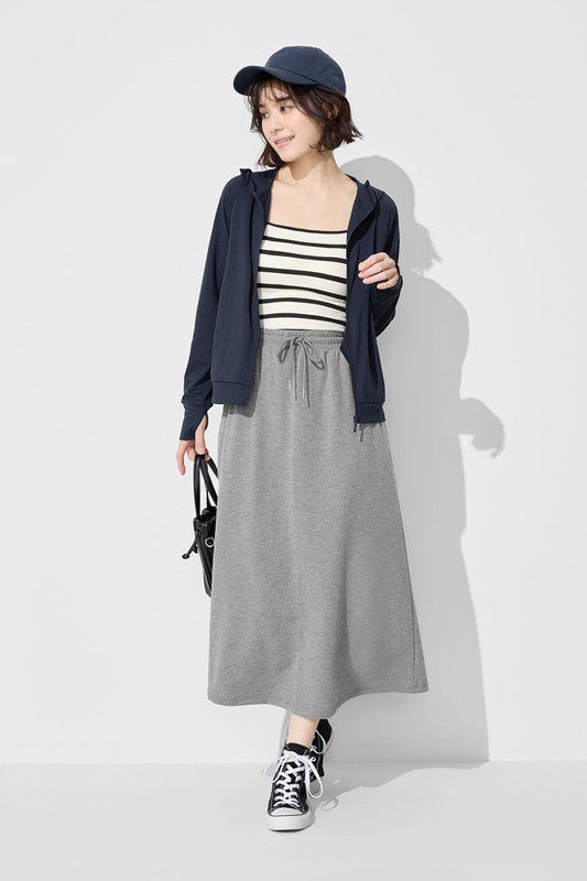 輕柔彈性長裙-女