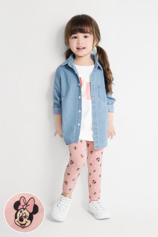 迪士尼系列彈力九分內搭褲-童