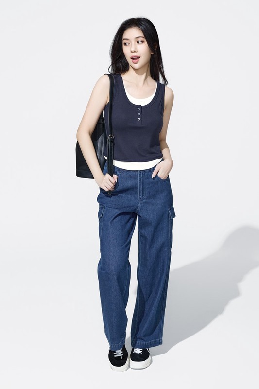 Bra輕柔假兩件背心-女