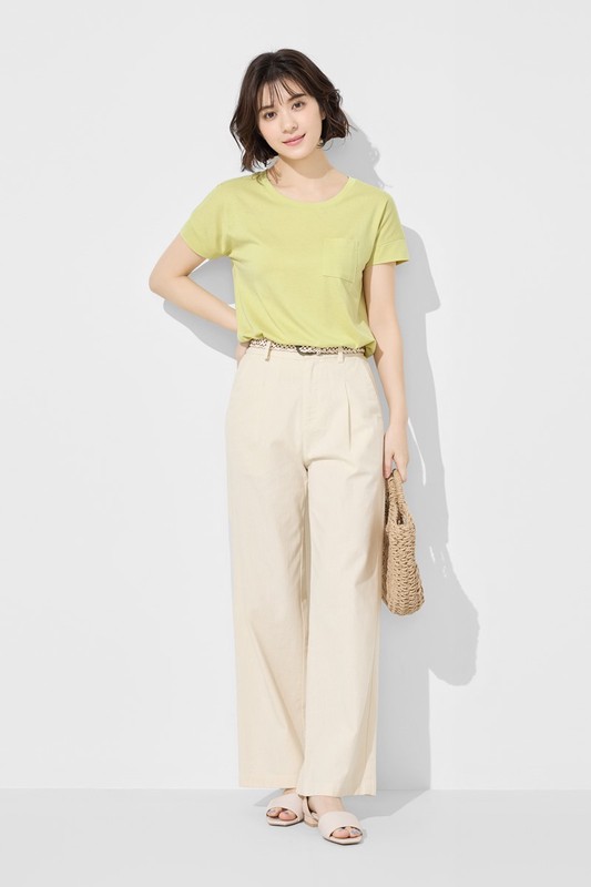 莫代爾口袋短袖T恤-女