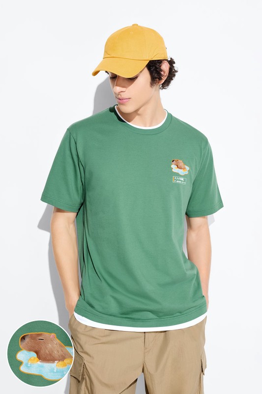 大人的圖鑑印花T恤-06-男