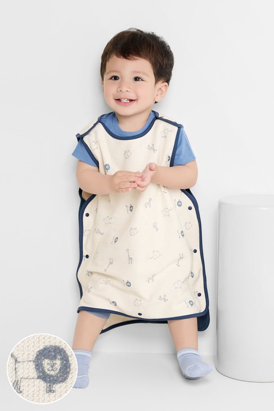 純棉動物印花薄款防踢背心-Baby