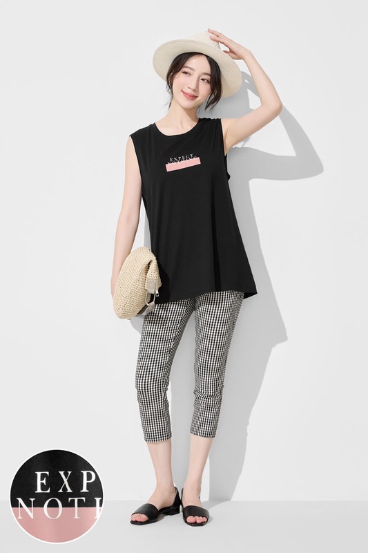 純棉文字印花背心-女