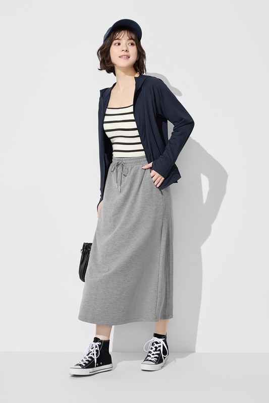 輕柔彈性長裙-女