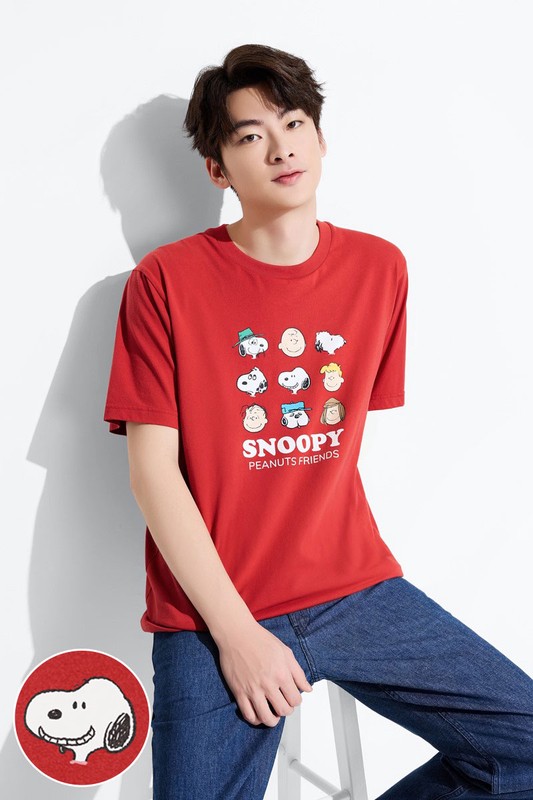 史努比系列印花T恤-08-男