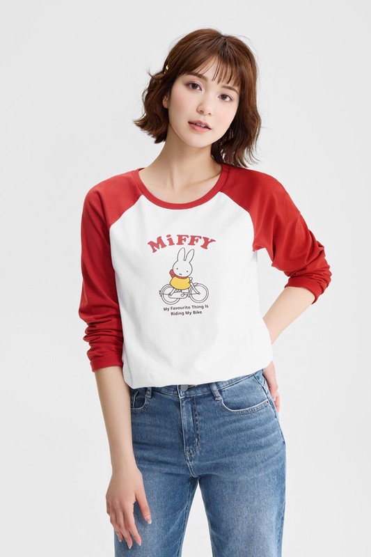 Miffy拉克蘭長袖印花T恤-01-女