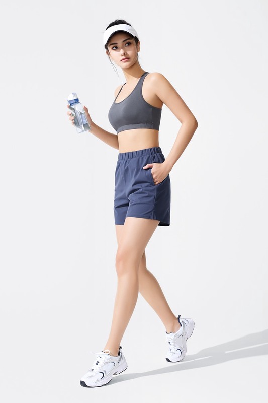 吸排彈性網眼短褲-女