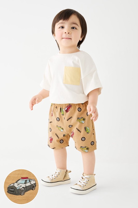 TOMICA竹節棉印花短褲-02-Baby