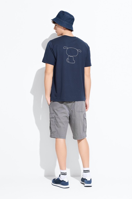 蠟筆小新印花T恤-01-男