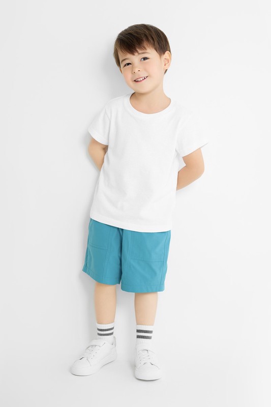 防潑水機能五分褲-童