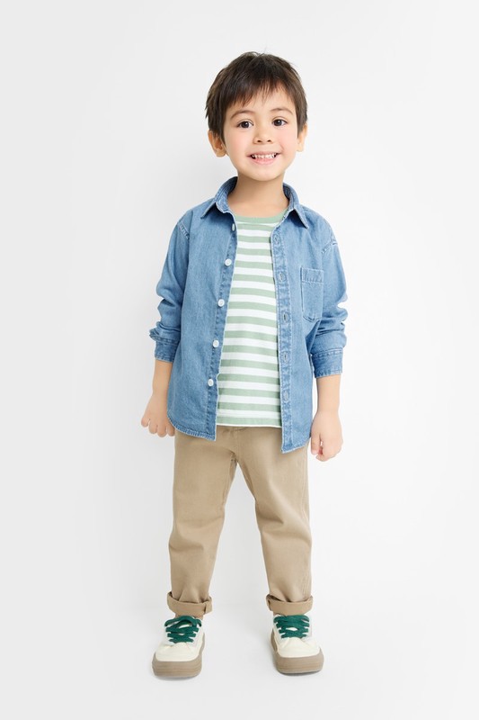 純棉條紋T恤-童