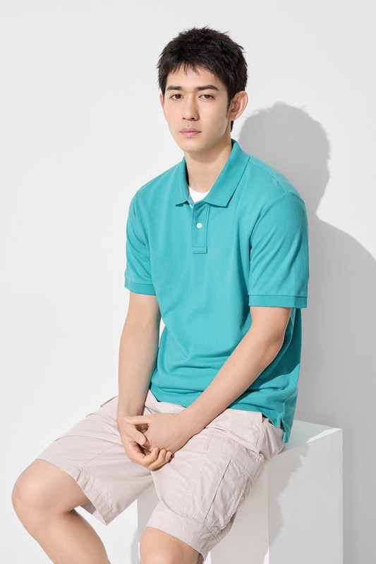 純棉網眼polo衫-男