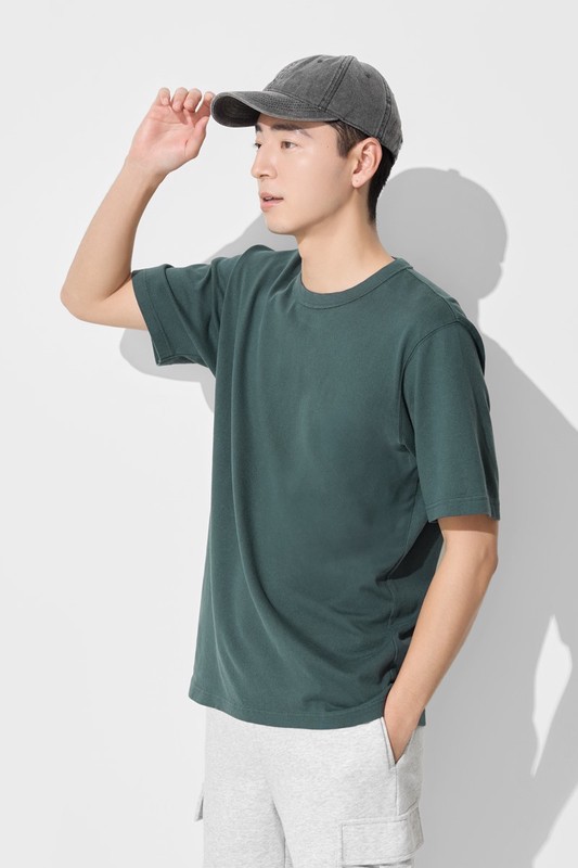 粗紡圓領T恤-男