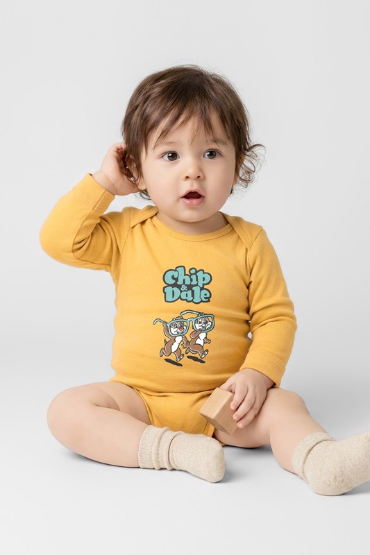 迪士尼系列純棉羅紋印花包臀衣-Baby