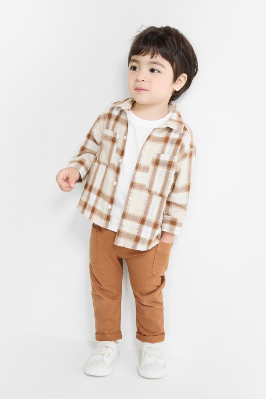 竹節棉口袋長褲-Baby