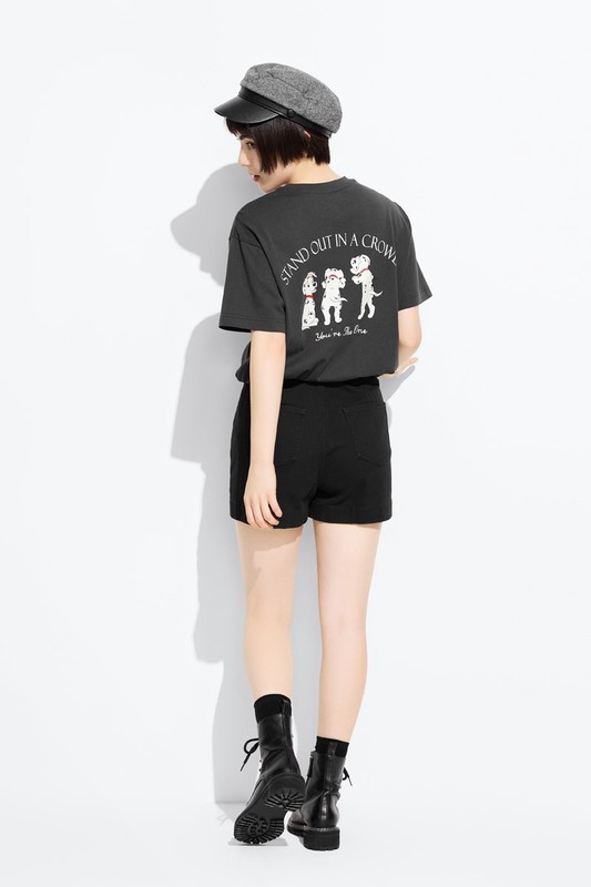 迪士尼系列寬長版印花T恤-16-女