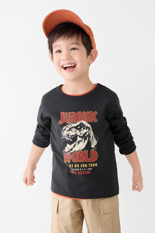 Jurassic World長袖印花T恤-02-童
