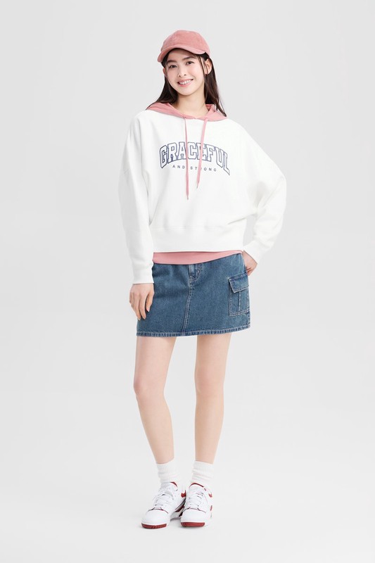 牛仔工裝連褲短裙-女