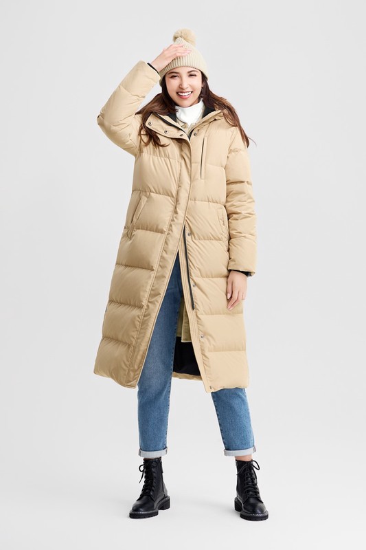 極暖羽絨長大衣-女