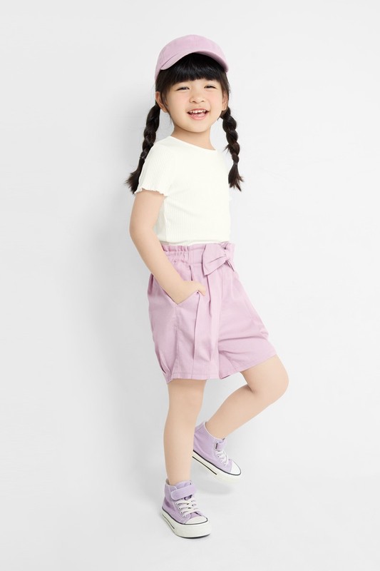 羅紋木耳邊T恤-童