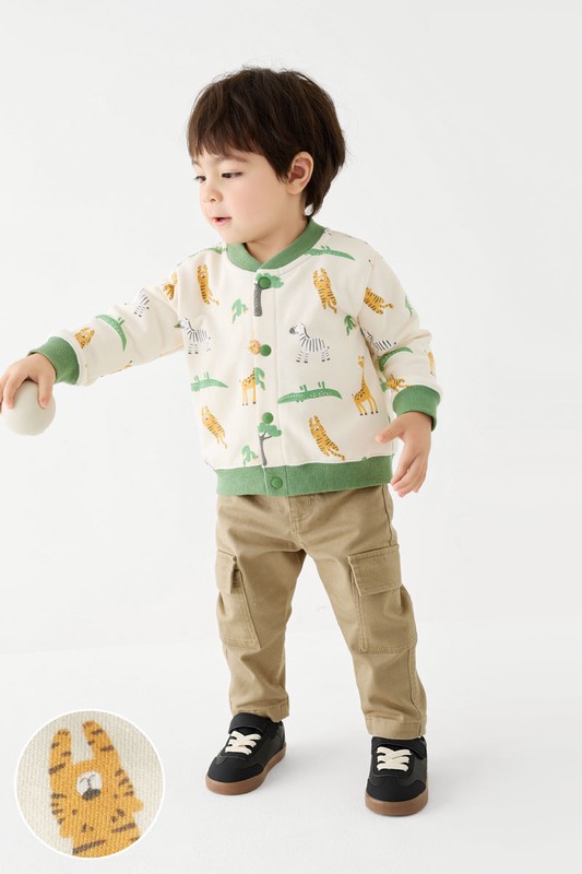 棉質毛圈印花外套-Baby