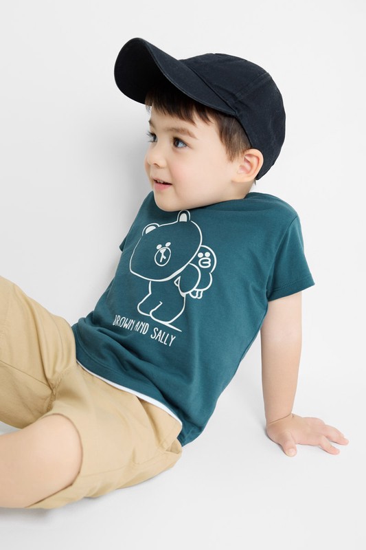 LINE FRIENDS印花T恤-01-童