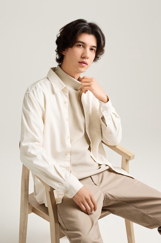 Fleece立領上衣-男