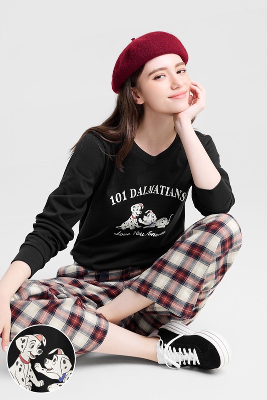 迪士尼系列長袖印花T恤-16-女
