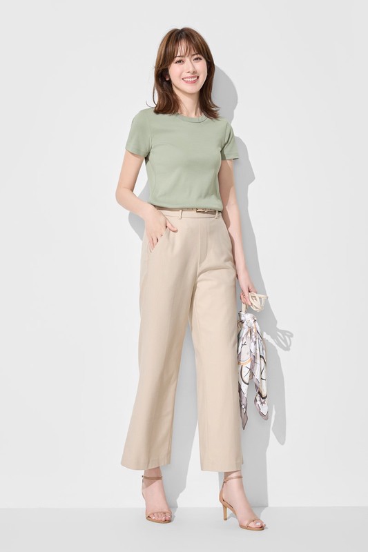 純棉厚實圓領T恤-女