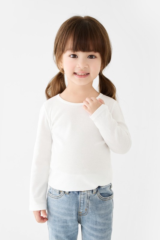 純棉羅紋長袖T恤-童
